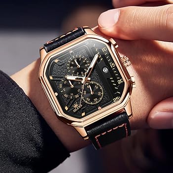 ⏱️ Reloj Cuadrado Dorado Elegancia y Modernidad en tu Muñeca