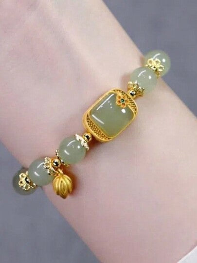 💚 Pulsera de Jade Hotan  Elegancia