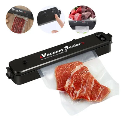 🥫 Selladora de Vacío con 6 Tapas de Silicona  Conserva tus Alimentos