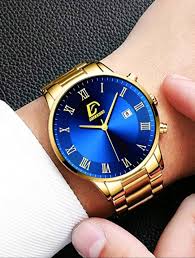 ⏱️ Reloj Elegante Azul y Dorado Distinción y Estilo en tu Muñeca