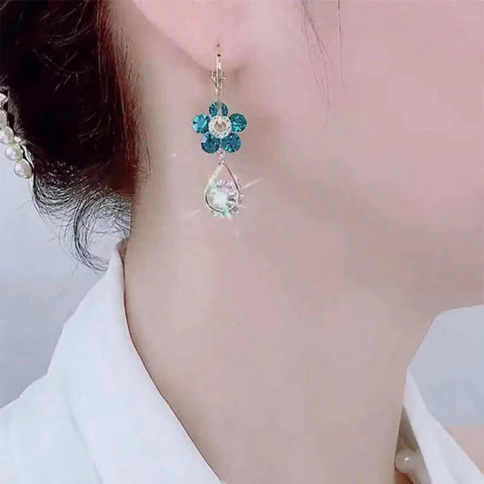 💎Aretes Morados de Diamante Elegancia que Resalta tu Estilo