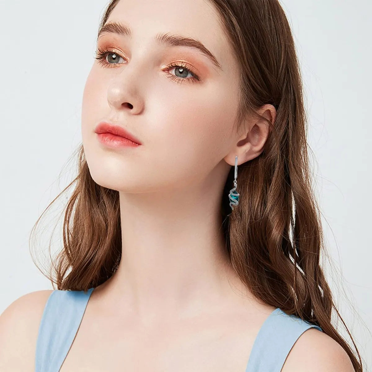 💎Aretes Morados de Diamante Elegancia que Resalta tu Estilo