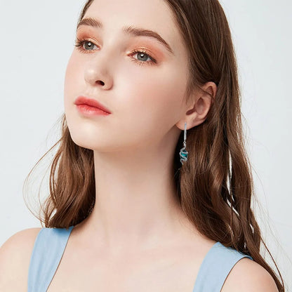 💎Aretes Morados de Diamante Elegancia que Resalta tu Estilo